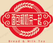 面包和奶茶一起