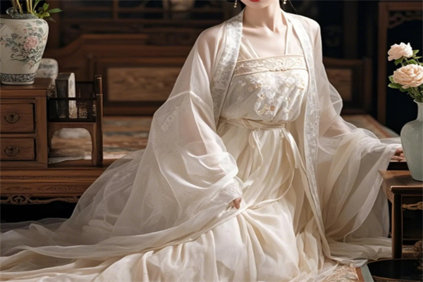 華裳九天素錦青衫漢服